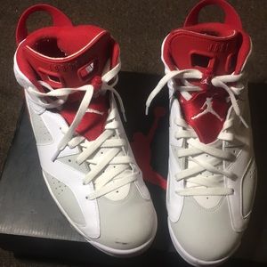 Air Jordan 6 Retro White/Gym Red-Pure Platnuim
